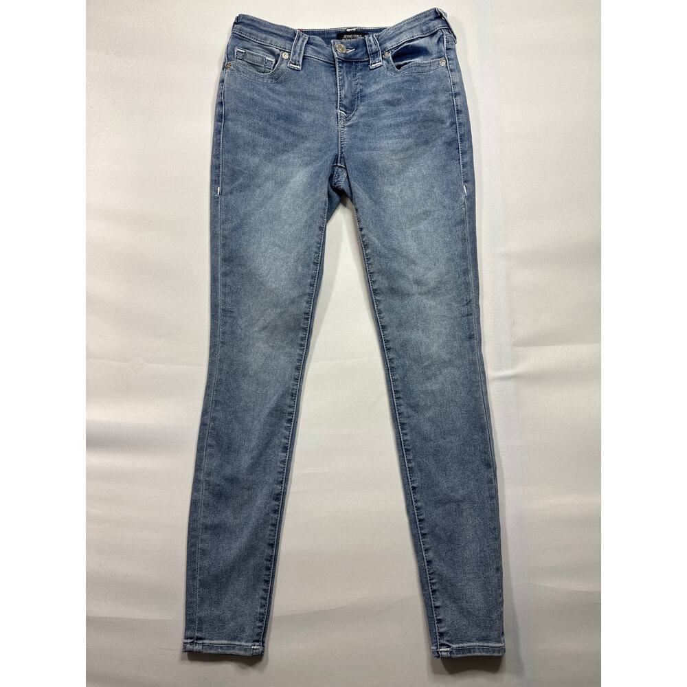 True Religion Women's Jennie Curvy Mid Rise Super Skinny Blue Denim Jeans -26x28